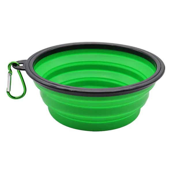 Folding Portable Silicone Dog Feeder Bowl 2 In 1 Pet Dispenser Outdoor Travel Dog Cat with Carabiner Bottle Food Water Container - Image 10