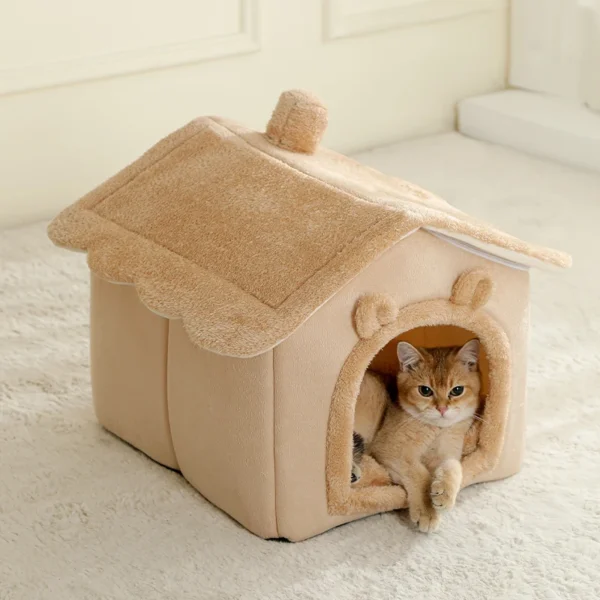 Foldable Pet House Removable Washable Cat House Puppy Cave Sofa Pet Bed House for Extra Small Dogs and Small and Medium Cats - Image 2