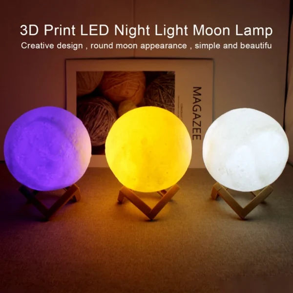 Galaxy Moon Lamp – LED Night Light for Bedroom & Gifts - Image 5