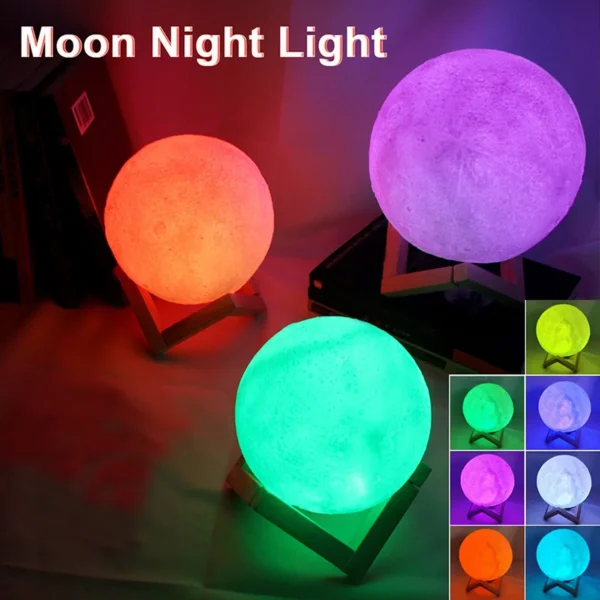 Galaxy Moon Lamp – LED Night Light for Bedroom & Gifts - Image 6