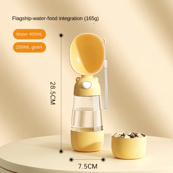 2-in-1 Portable Pet Water Bottle & Food Dispenser for Dogs & Cats – Travel Friendly - Image 12