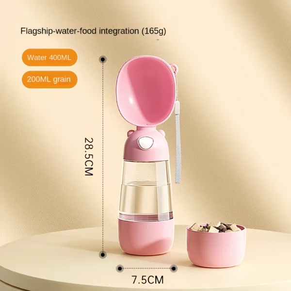 2-in-1 Portable Pet Water Bottle & Food Dispenser for Dogs & Cats – Travel Friendly - Image 11