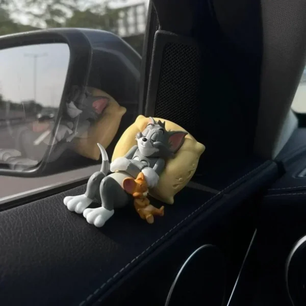 Tom & Jerry Cartoon Figurines – Cute Desk & Car Decoration Ornaments - Image 2
