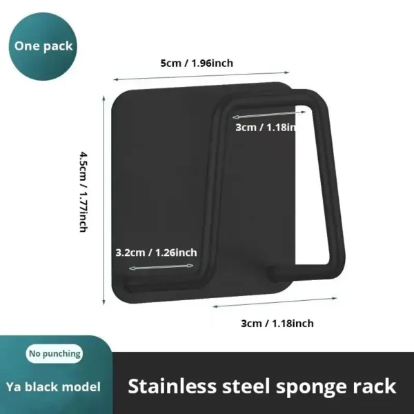 Stainless Steel Sink Sponge Holder – Wall-Mounted Kitchen Organizer - Image 7