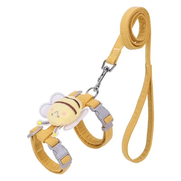 Cute Bee Pet Harness & Leash Set – Adjustable for Small Dogs & Cats - Image 3