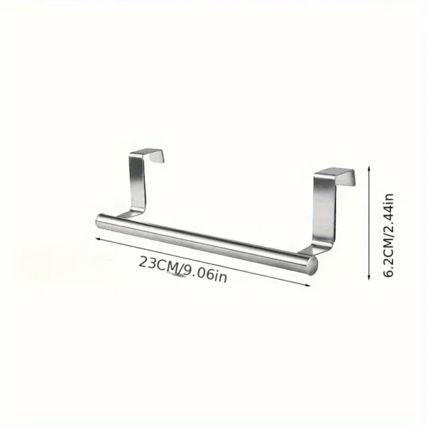 Over-the-Door Stainless Steel Towel Rack – No-Drill Kitchen & Bathroom Hanging Holder - Image 11