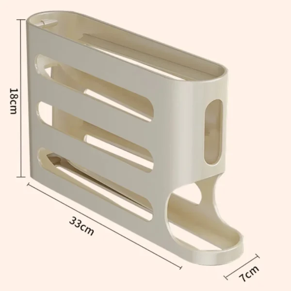 4-Layer Rolling Egg Dispenser Rack – Automatic Egg Storage for Fridge & Kitchen - Image 6