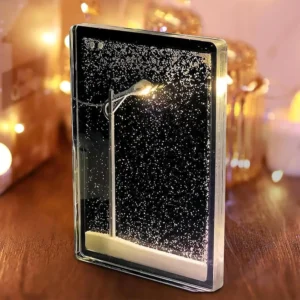 Handmade Snowy Night Light – Christmas Desk Lamp for Girls