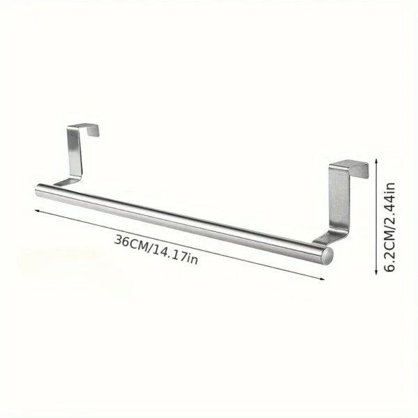 Over-the-Door Stainless Steel Towel Rack – No-Drill Kitchen & Bathroom Hanging Holder - Image 10