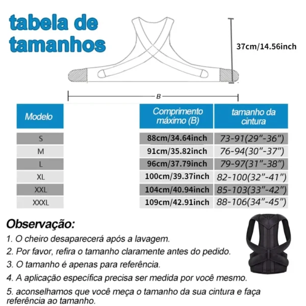 Achieve  Posture with Adjustable, Breathable Polyester Posture Corrector - Universal Fit for Pain Rel - Image 3