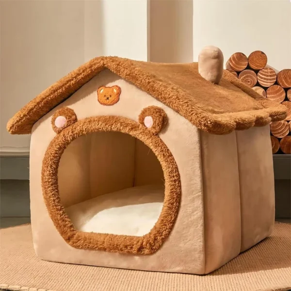 Foldable Washable Pet House – Cozy Cotton Bed for Cats & Small Dogs | Portable Puppy Cave Sofa - Image 7