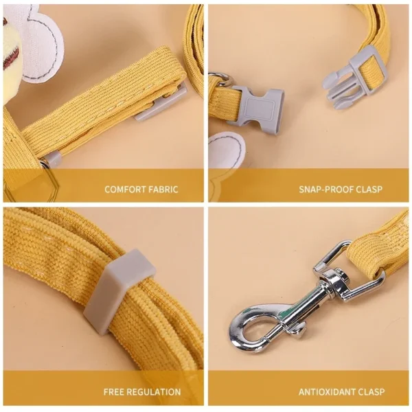 Cute Bee Pet Harness & Leash Set – Adjustable for Small Dogs & Cats - Image 6