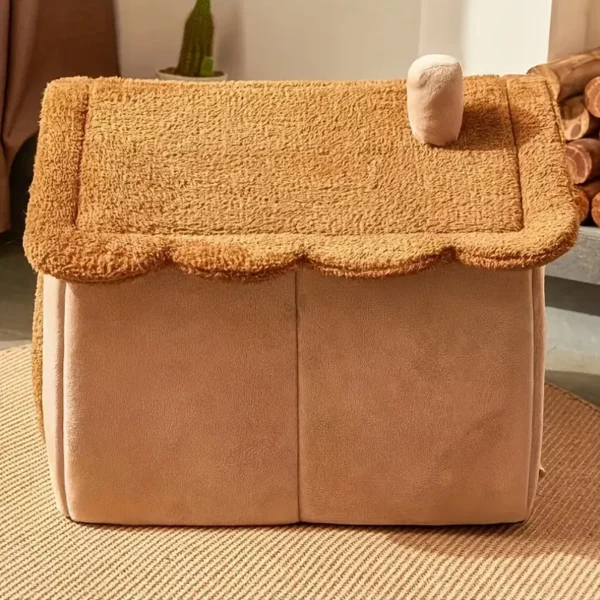 Foldable Washable Pet House – Cozy Cotton Bed for Cats & Small Dogs | Portable Puppy Cave Sofa - Image 6